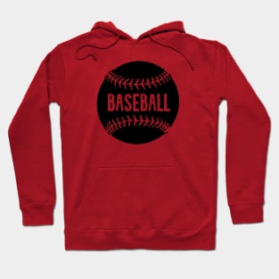 Vintage Retro Baseball Inside Baseball (Black) Hoodie